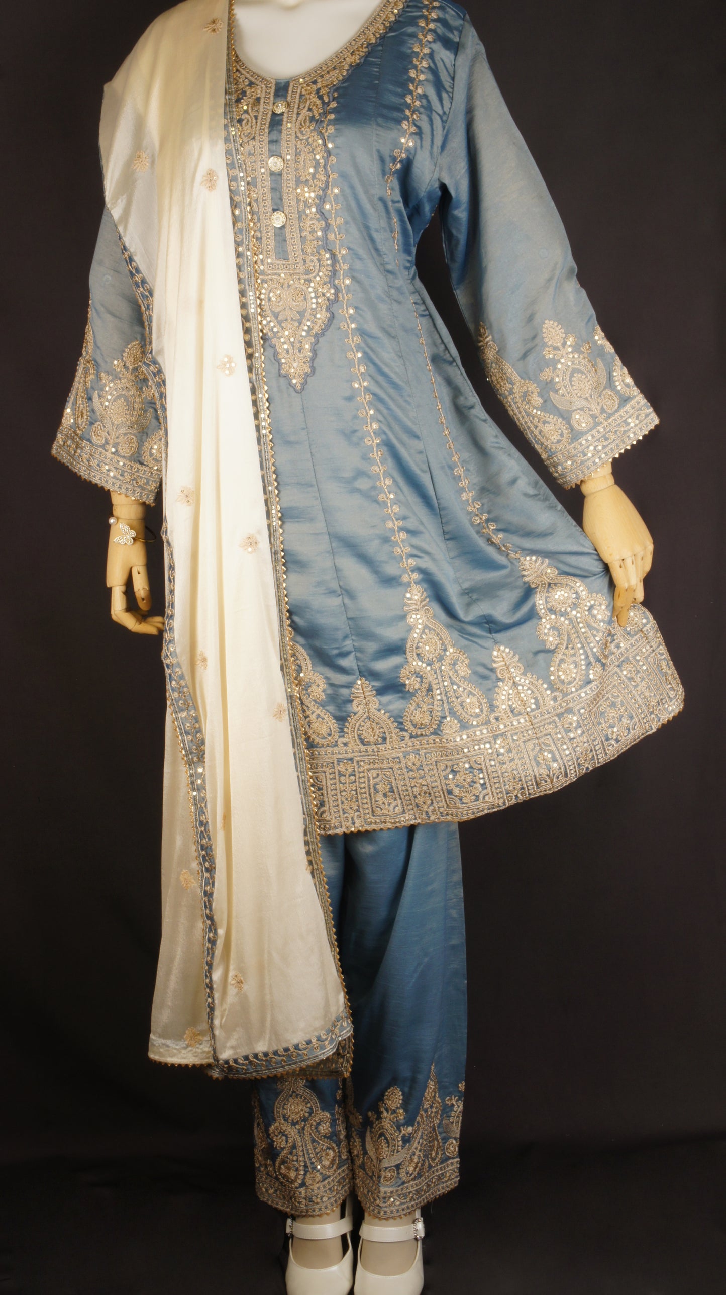 Embroidered Elegance Palazzo