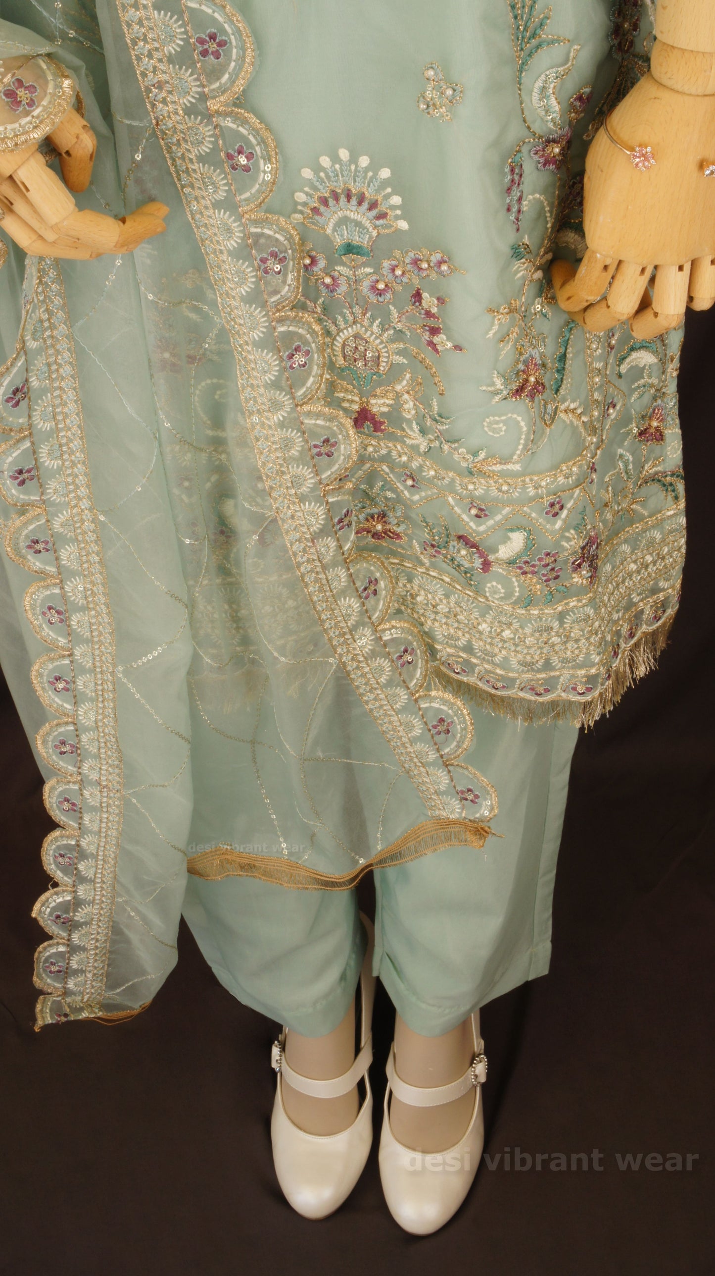 Serene Seafoam Organza Silk