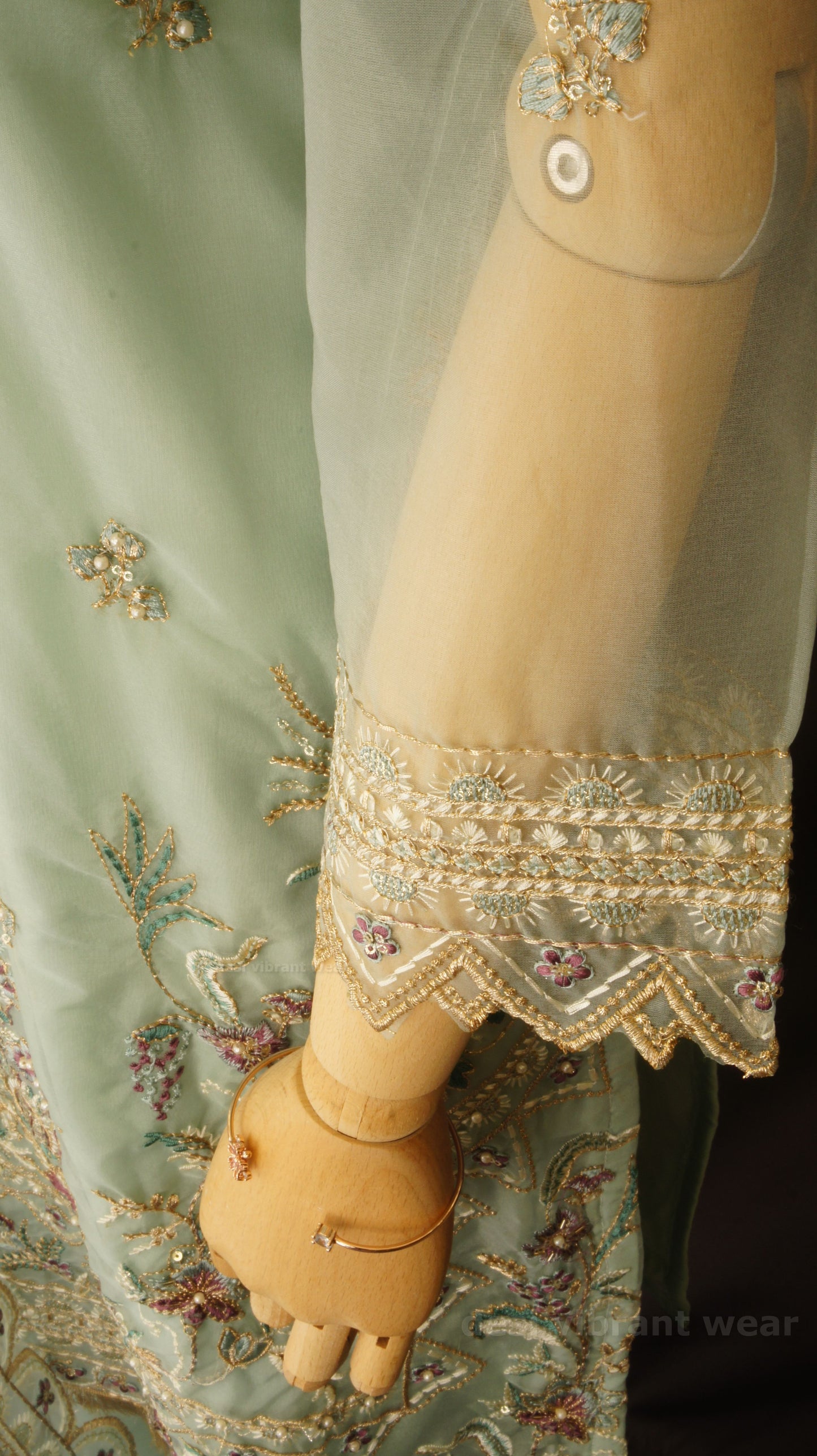 Serene Seafoam Organza Silk