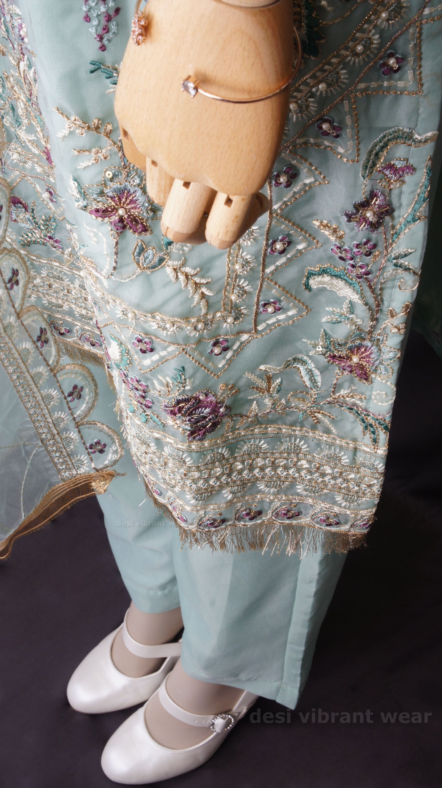 Serene Seafoam Organza Silk