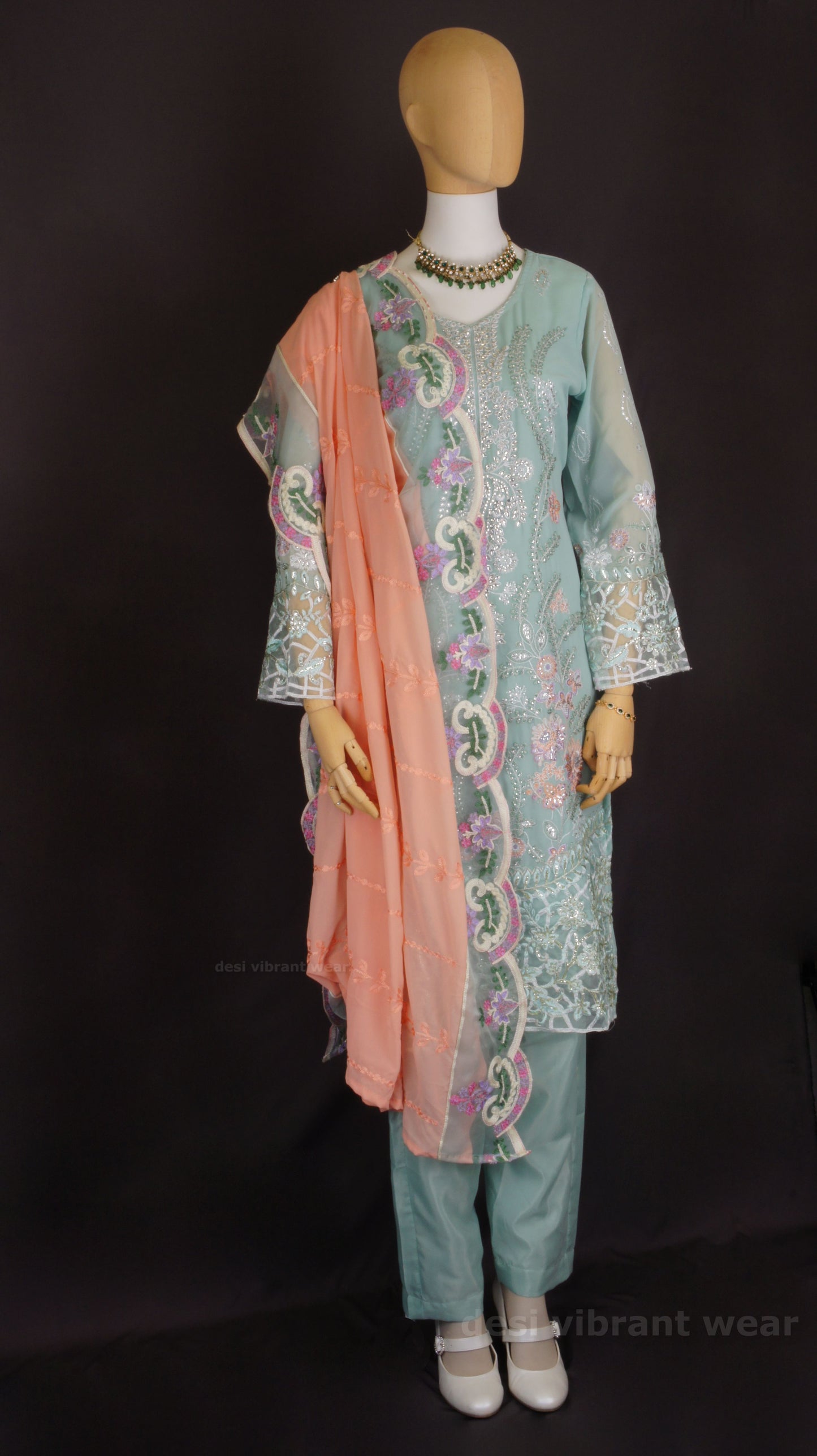 Mint Mirage Georgette