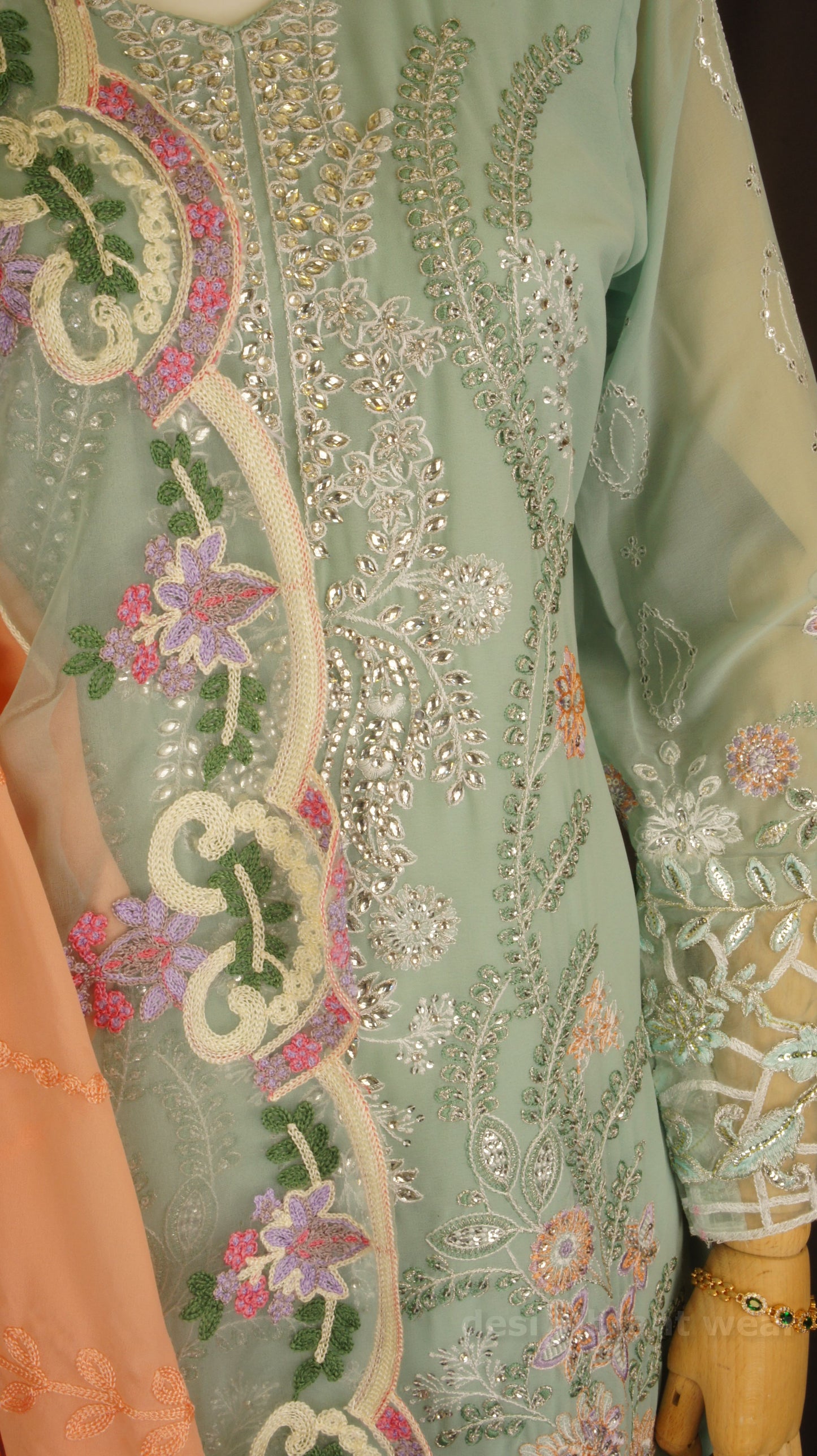 Mint Mirage Georgette