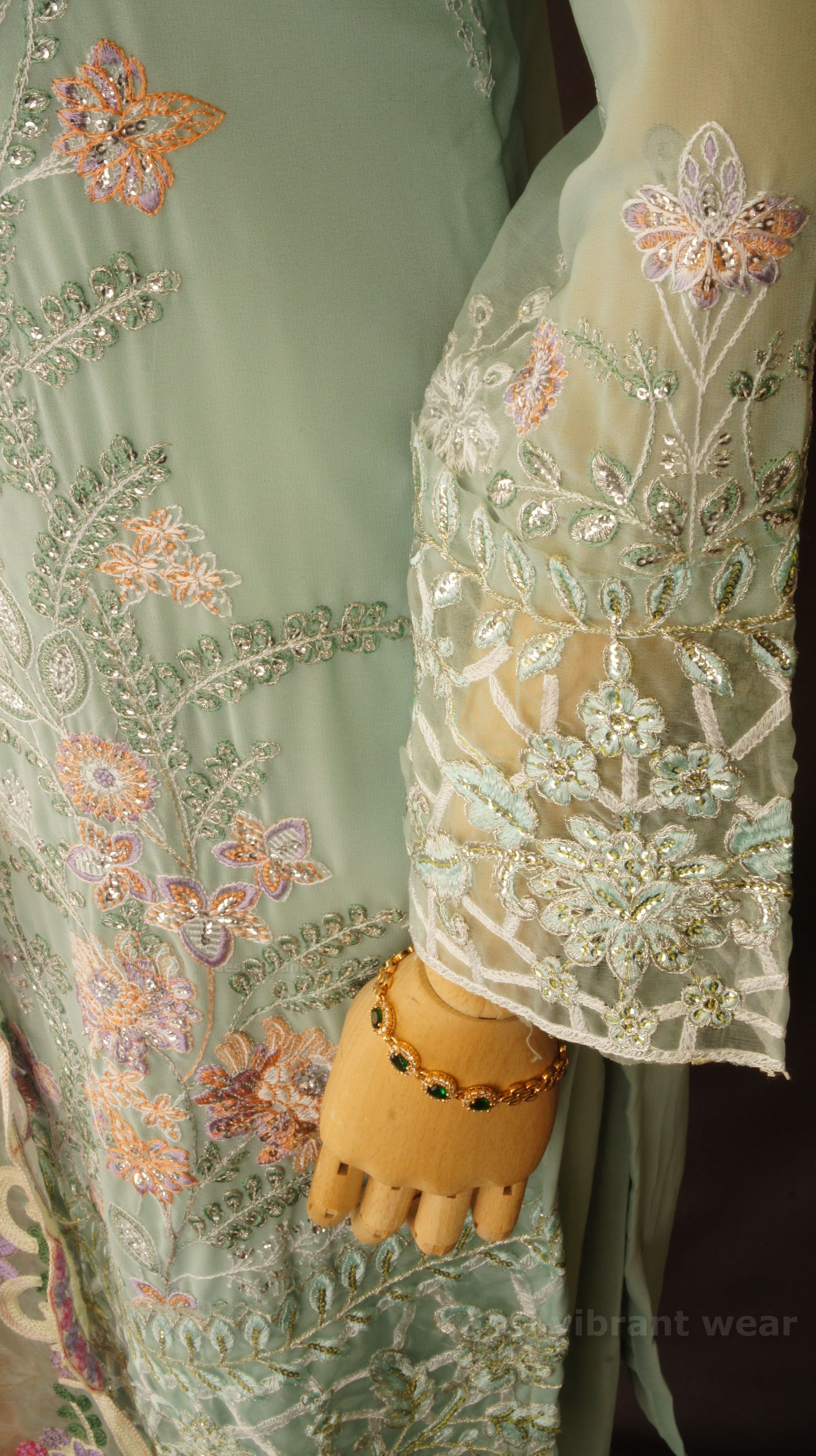Mint Mirage Georgette