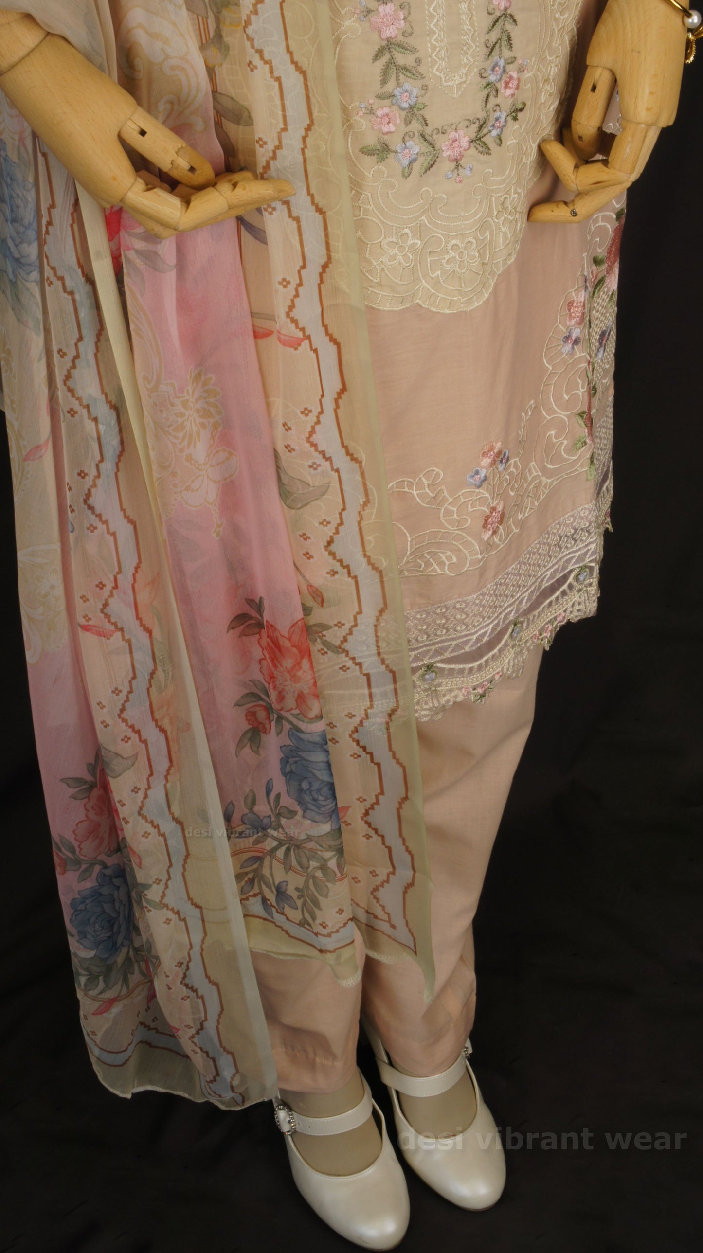 Soft Peach Embroidered Lawn Suit