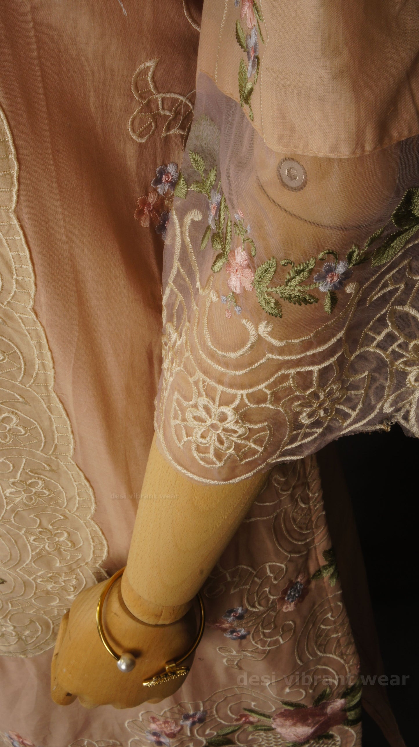 Soft Peach Embroidered Lawn Suit