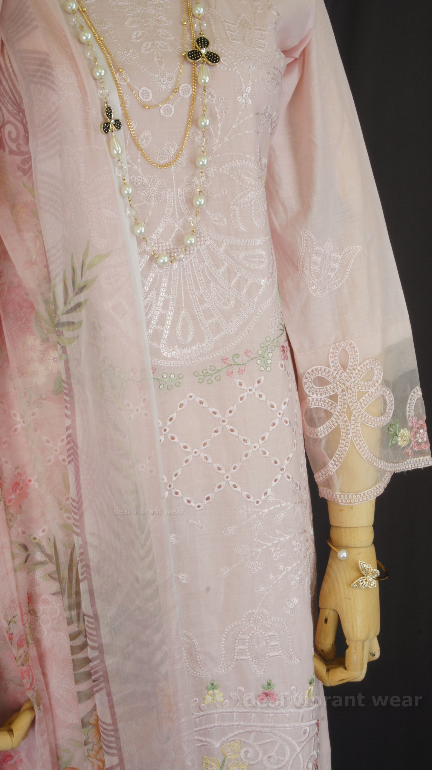 Blush Pink Embroidered Lawn Suit