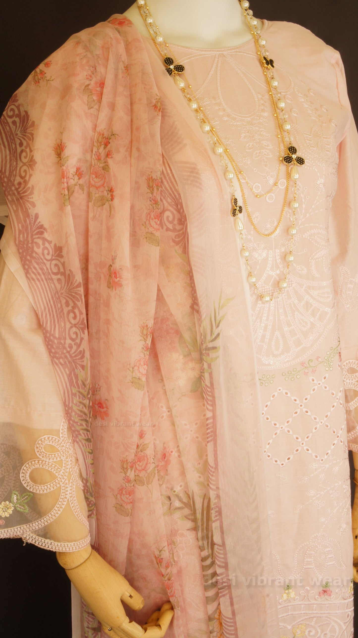 Blush Pink Embroidered Lawn Suit