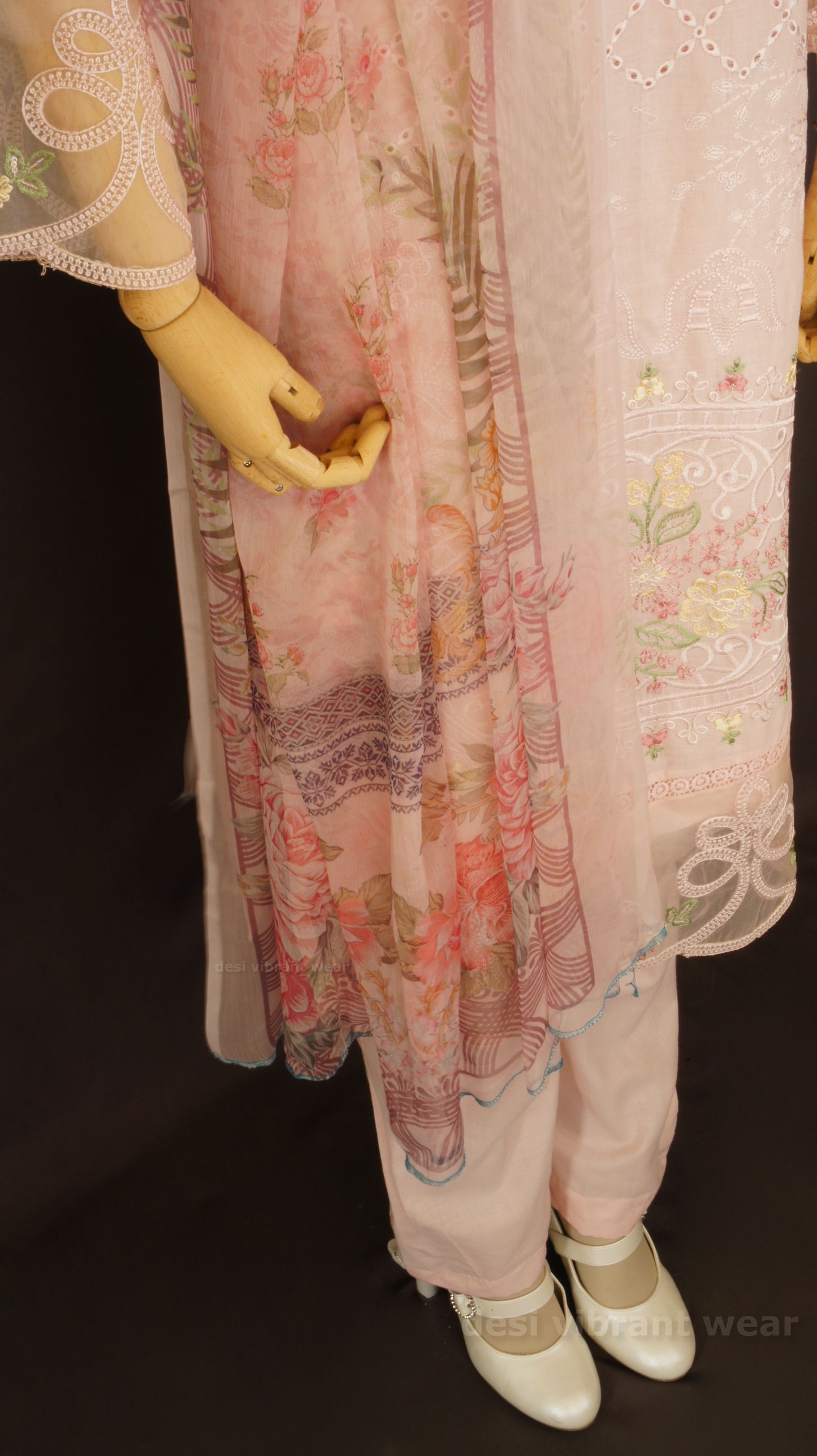 Blush Pink Embroidered Lawn Suit
