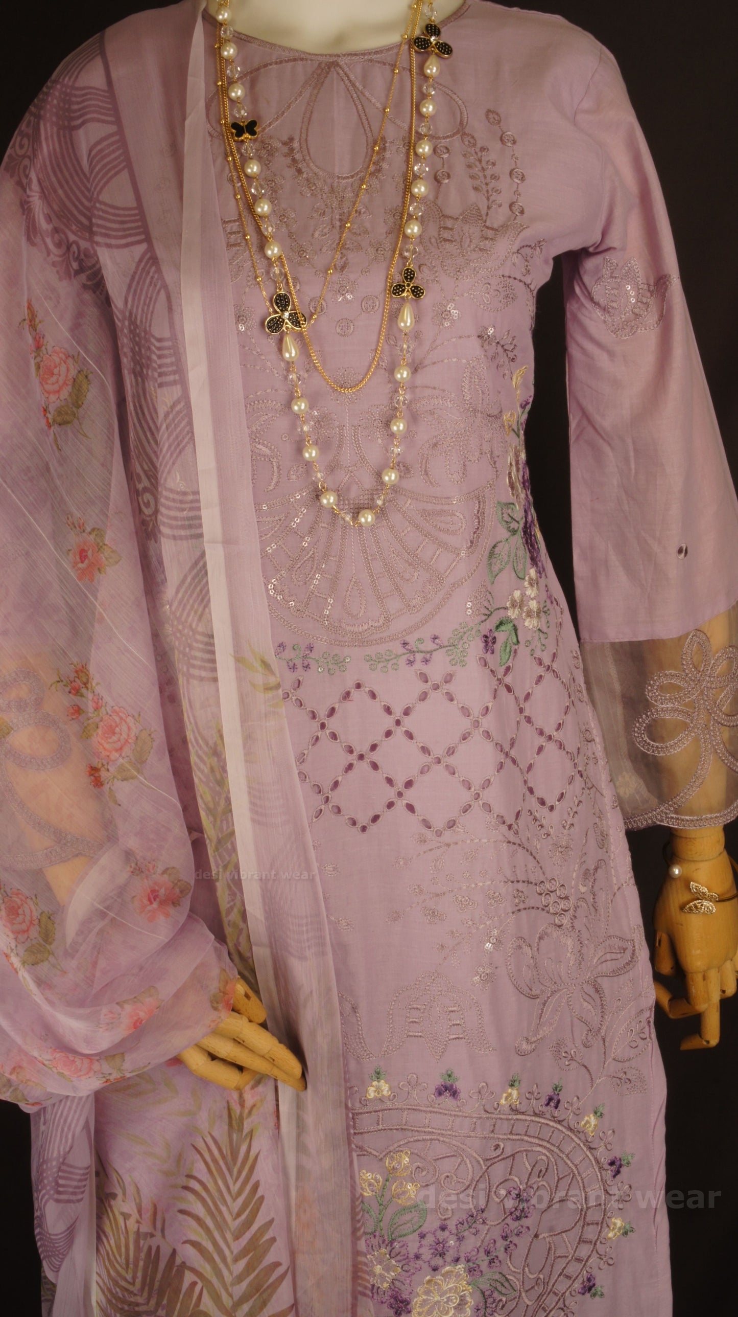 Lavender Bloom Lawn Suit