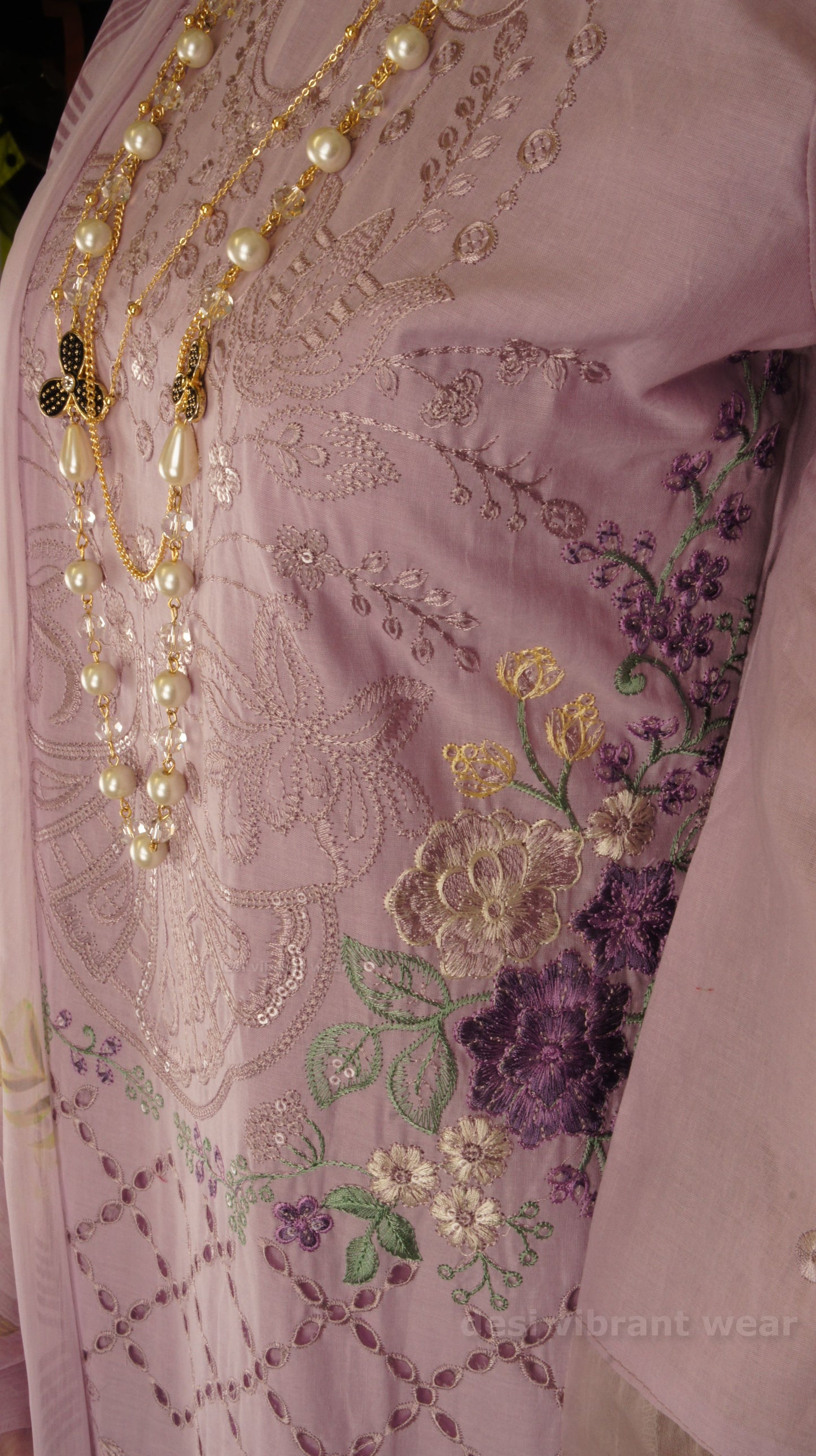 Lavender Bloom Lawn Suit