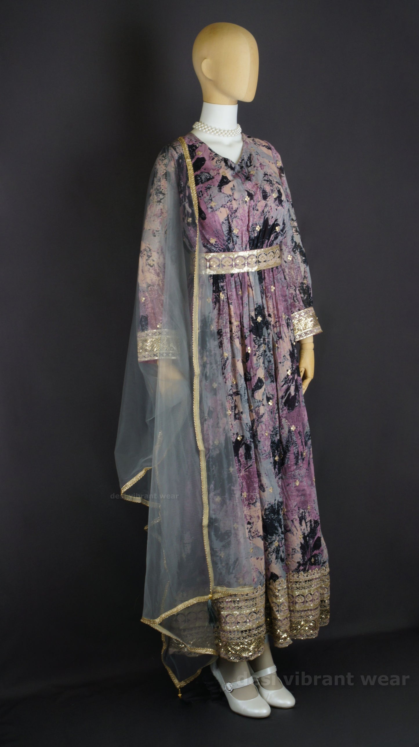 Elegant Embroidered Georgette Anarkali