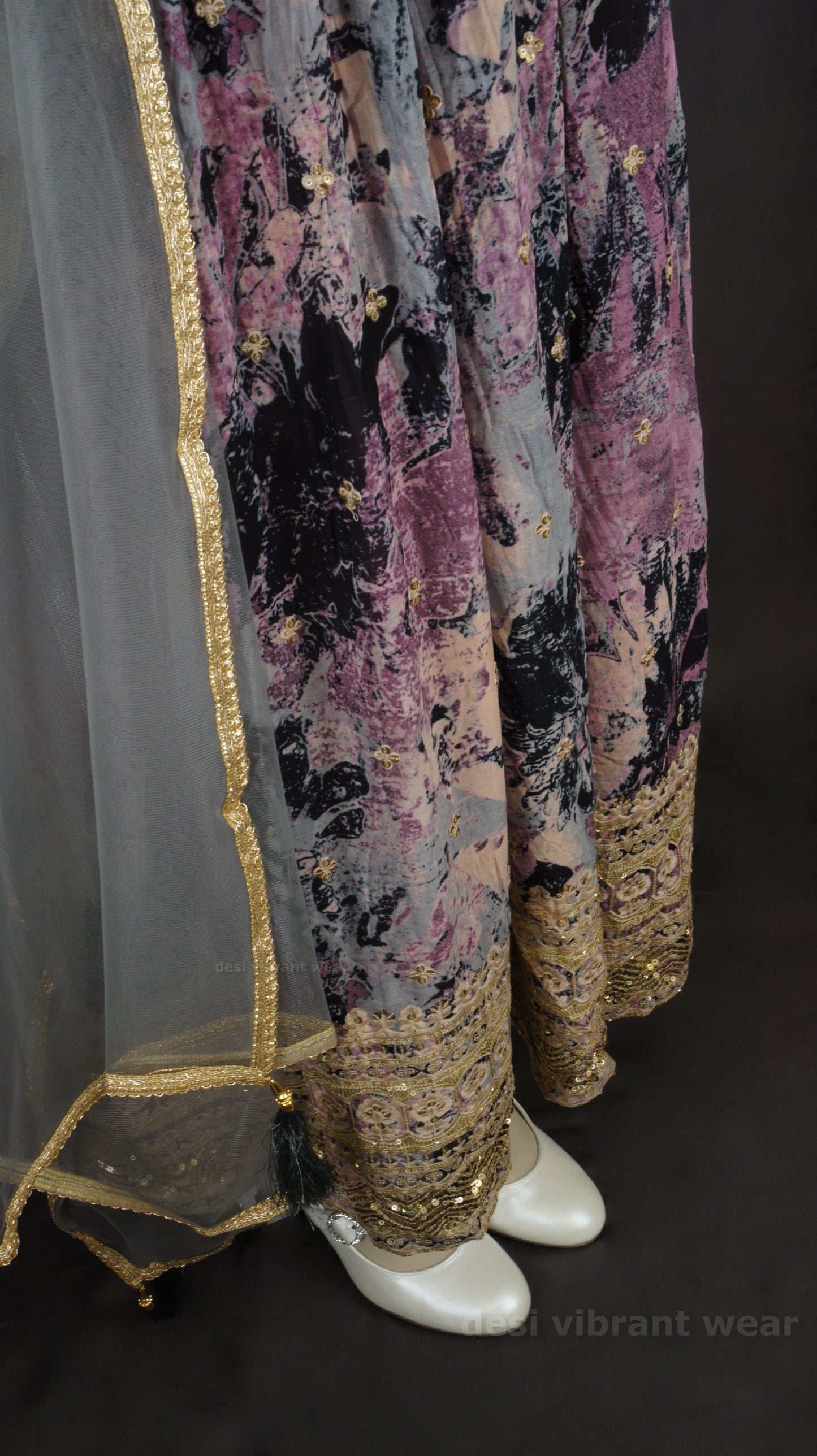 Elegant Embroidered Georgette Anarkali