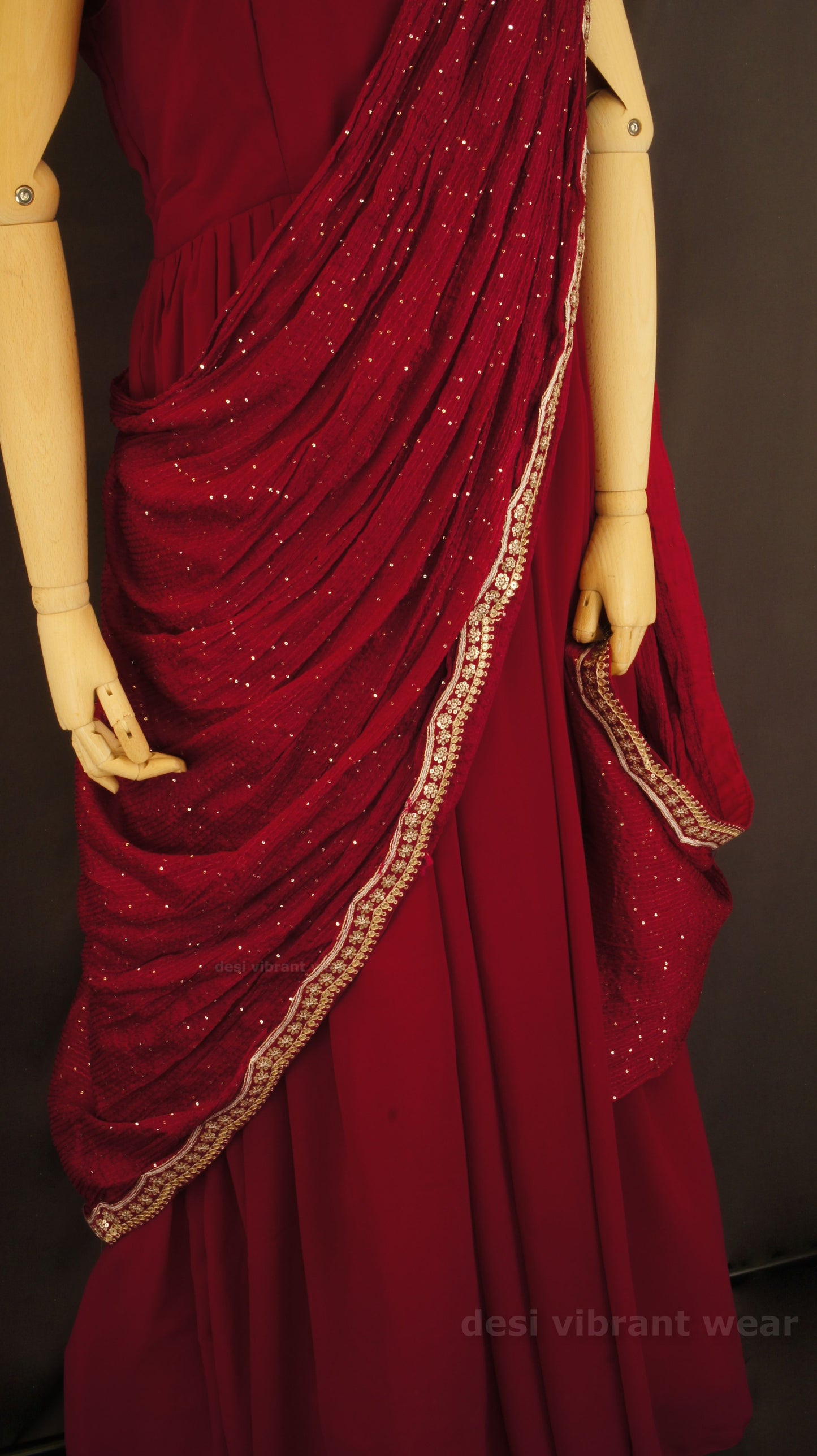 Royal Embroidered Gown Set with Dupatta