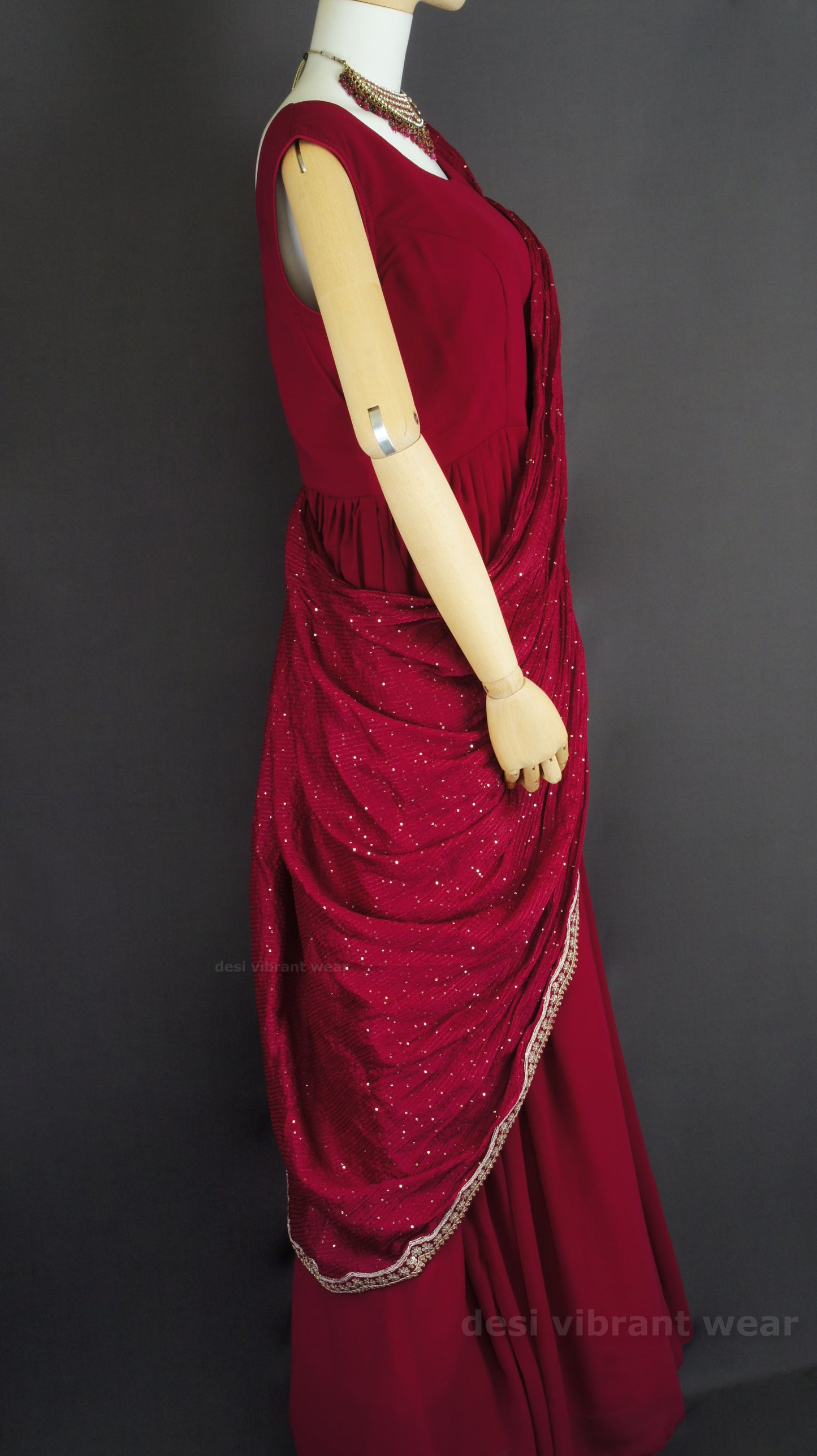 Royal Embroidered Gown Set with Dupatta