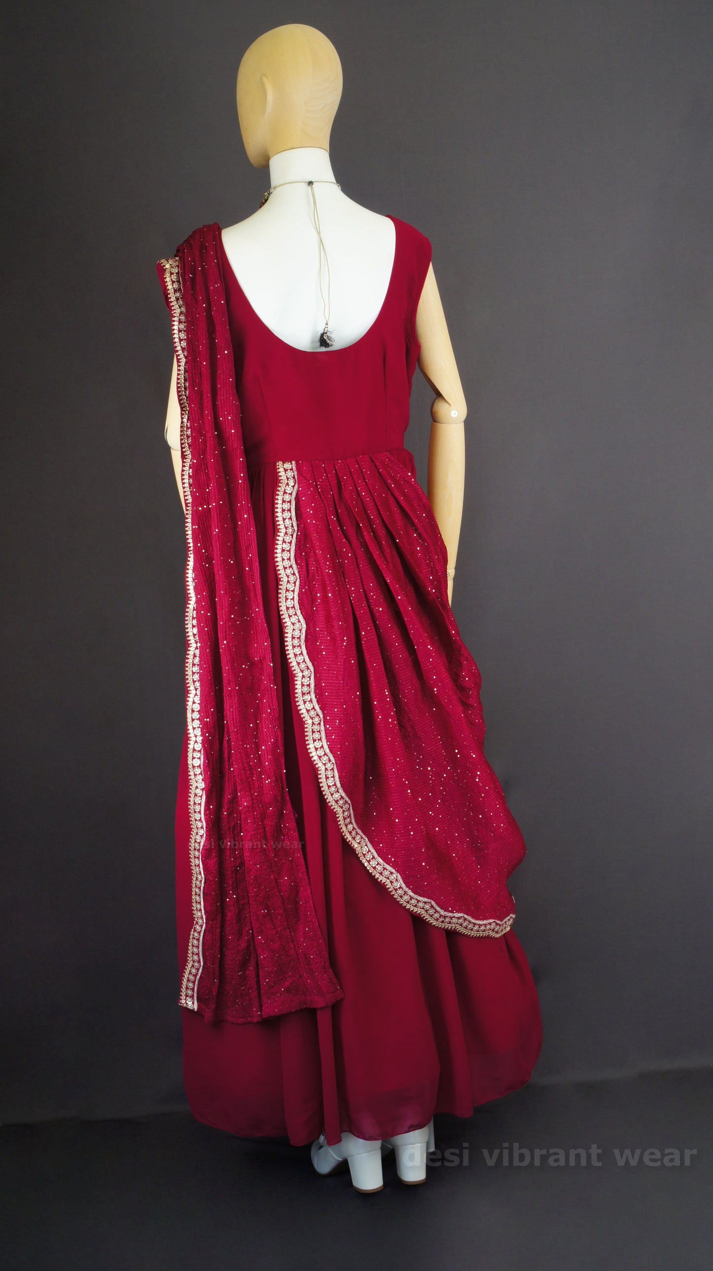 Royal Embroidered Gown Set with Dupatta