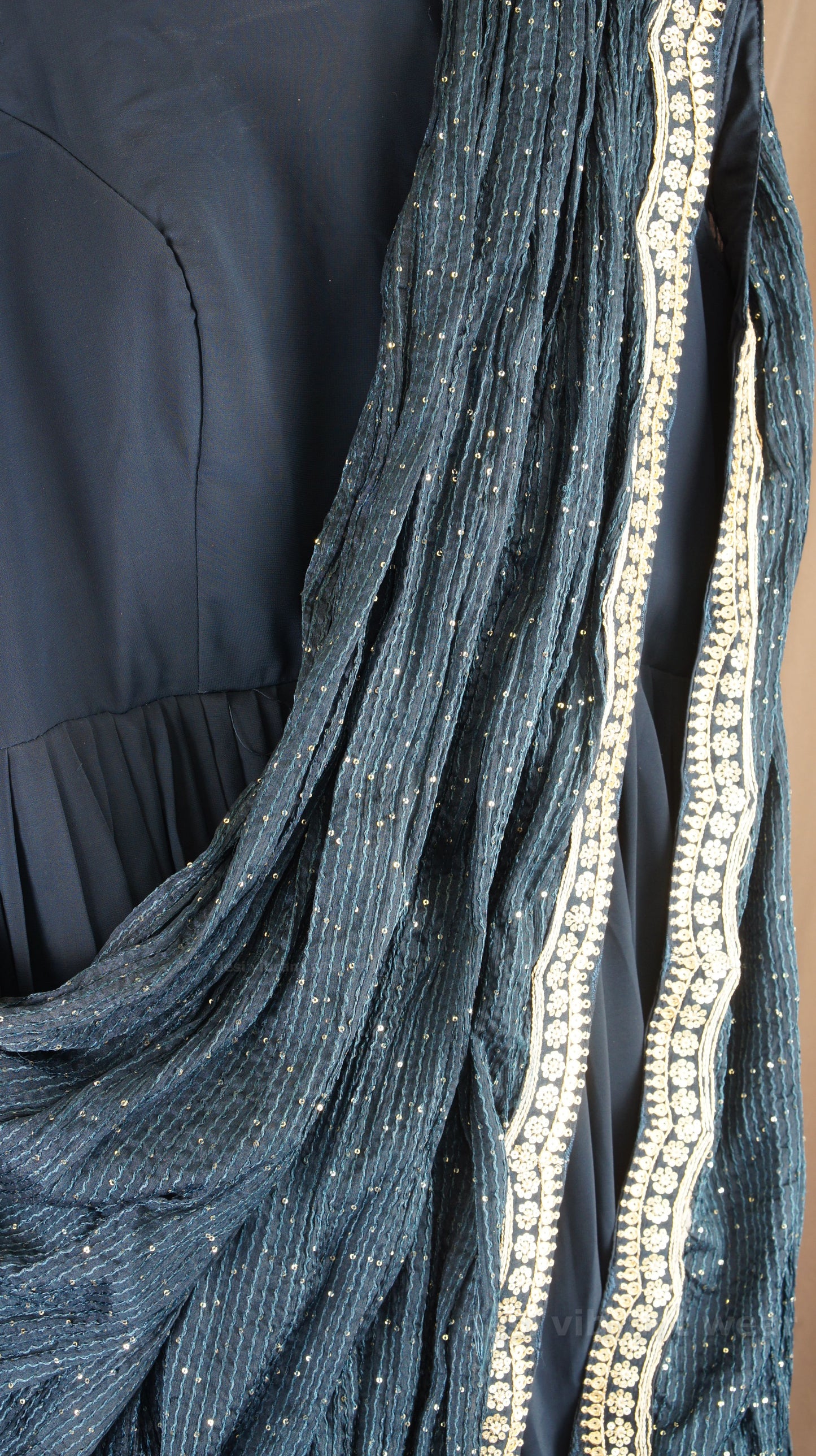 Royal Embroidered Gown Set with Dupatta