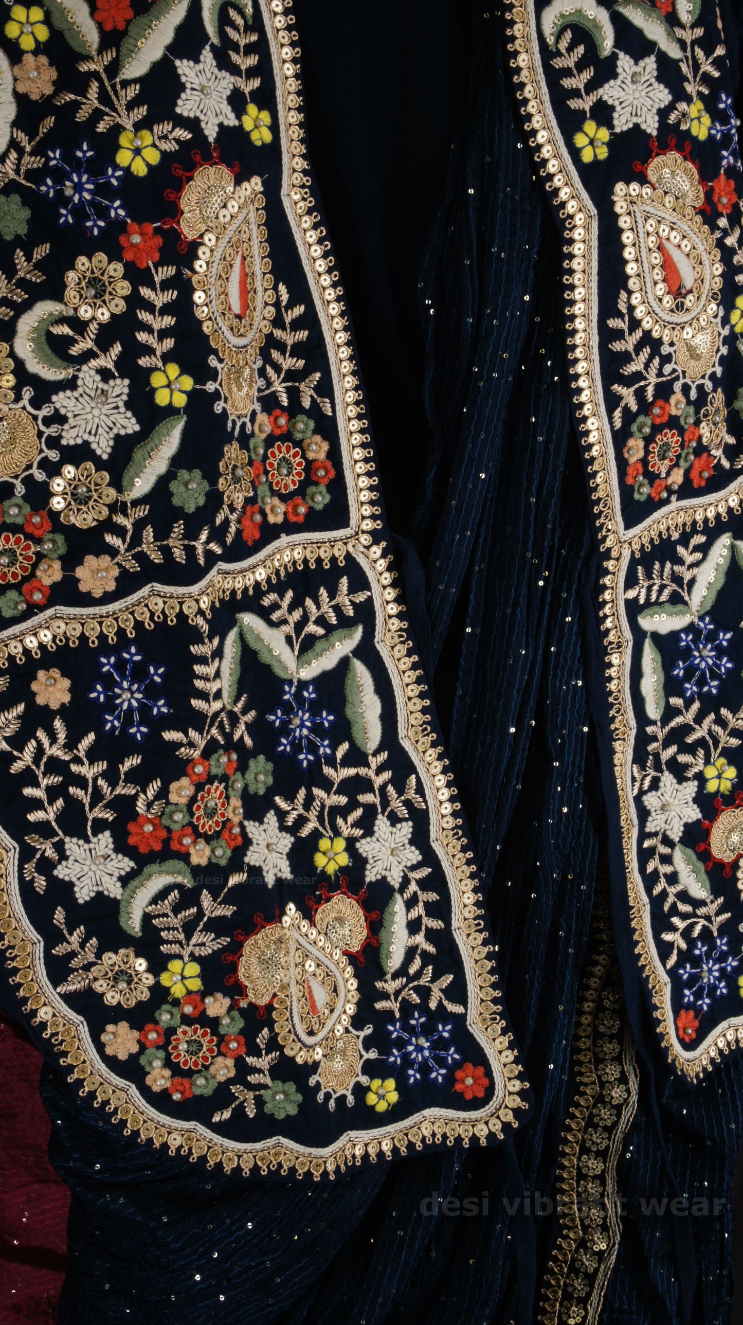 Royal Embroidered Gown Set with Dupatta