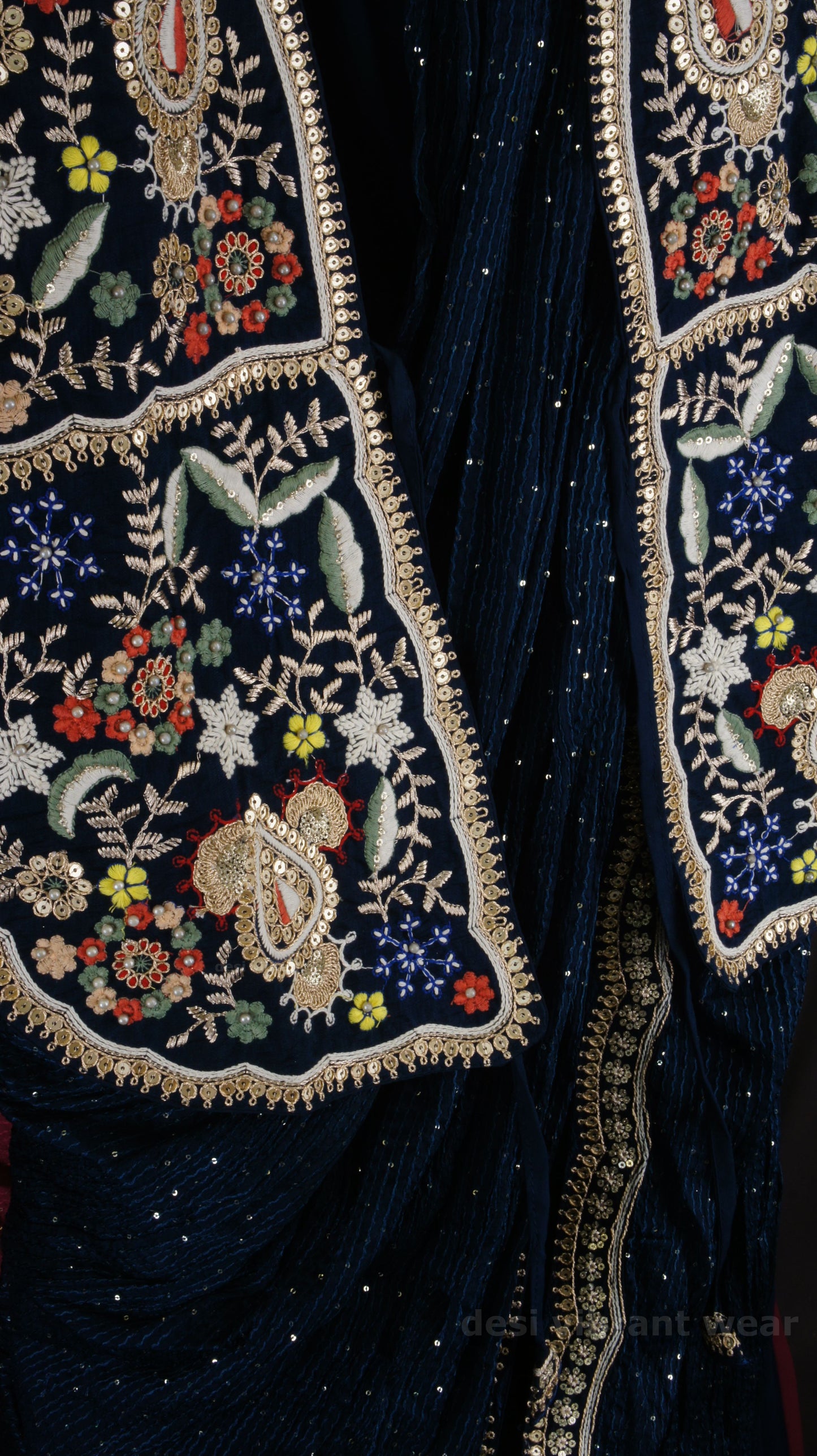 Royal Embroidered Gown Set with Dupatta