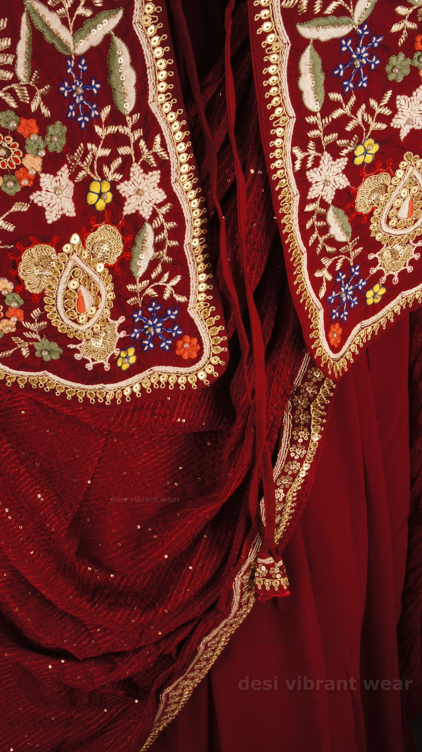 Royal Embroidered Gown Set with Dupatta