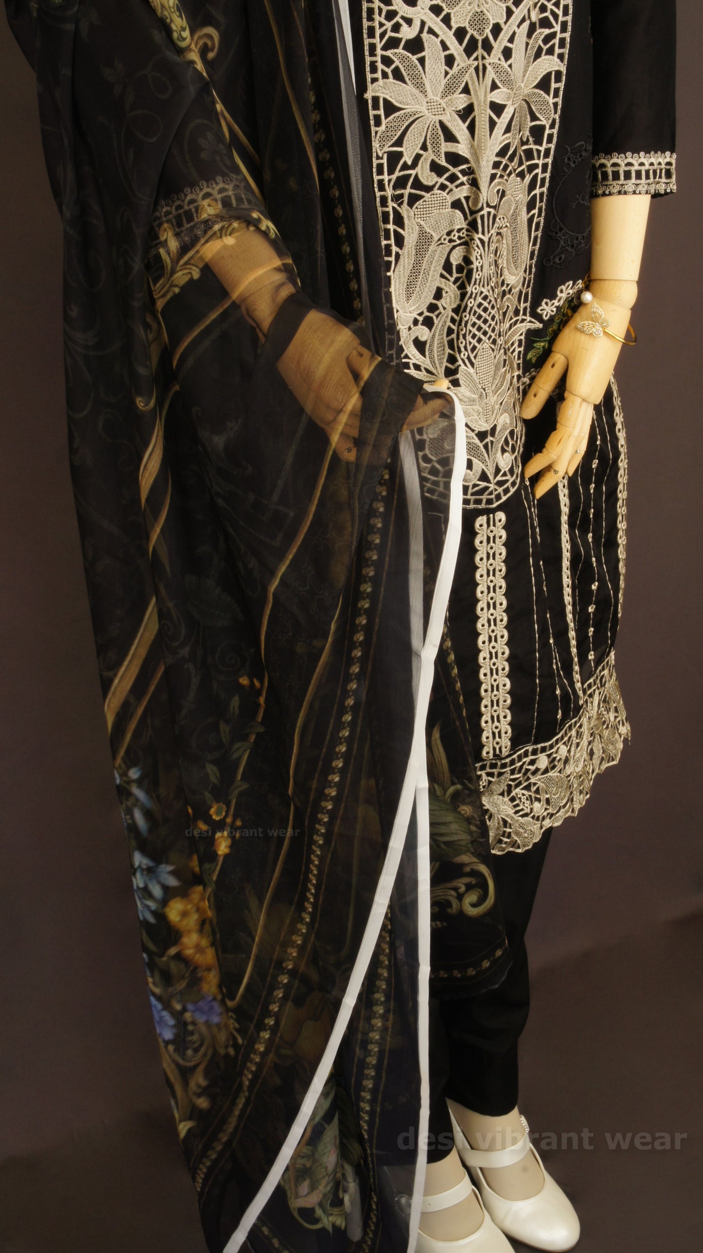 Midnight Black Lawn Suit
