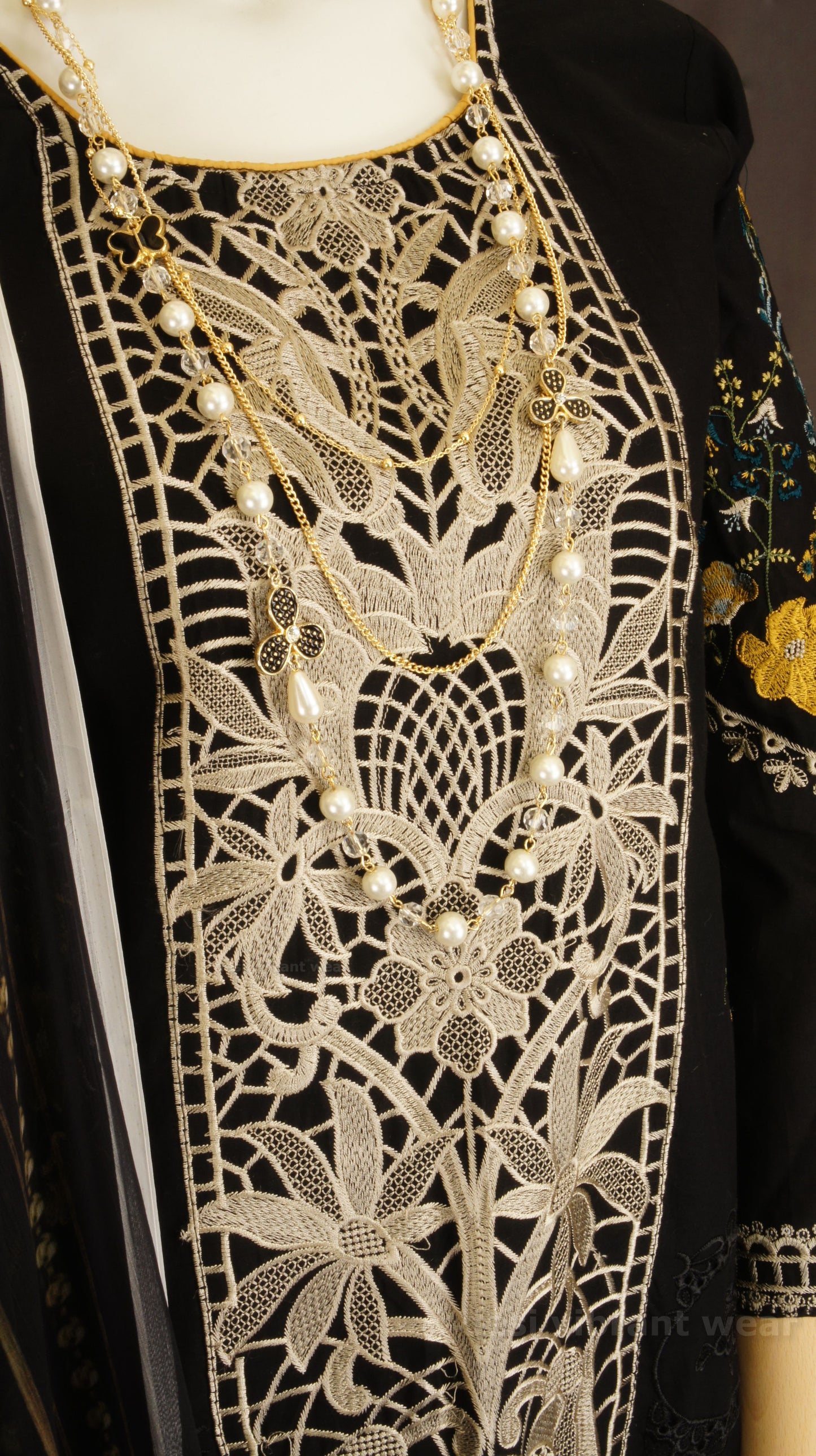 Midnight Black Lawn Suit