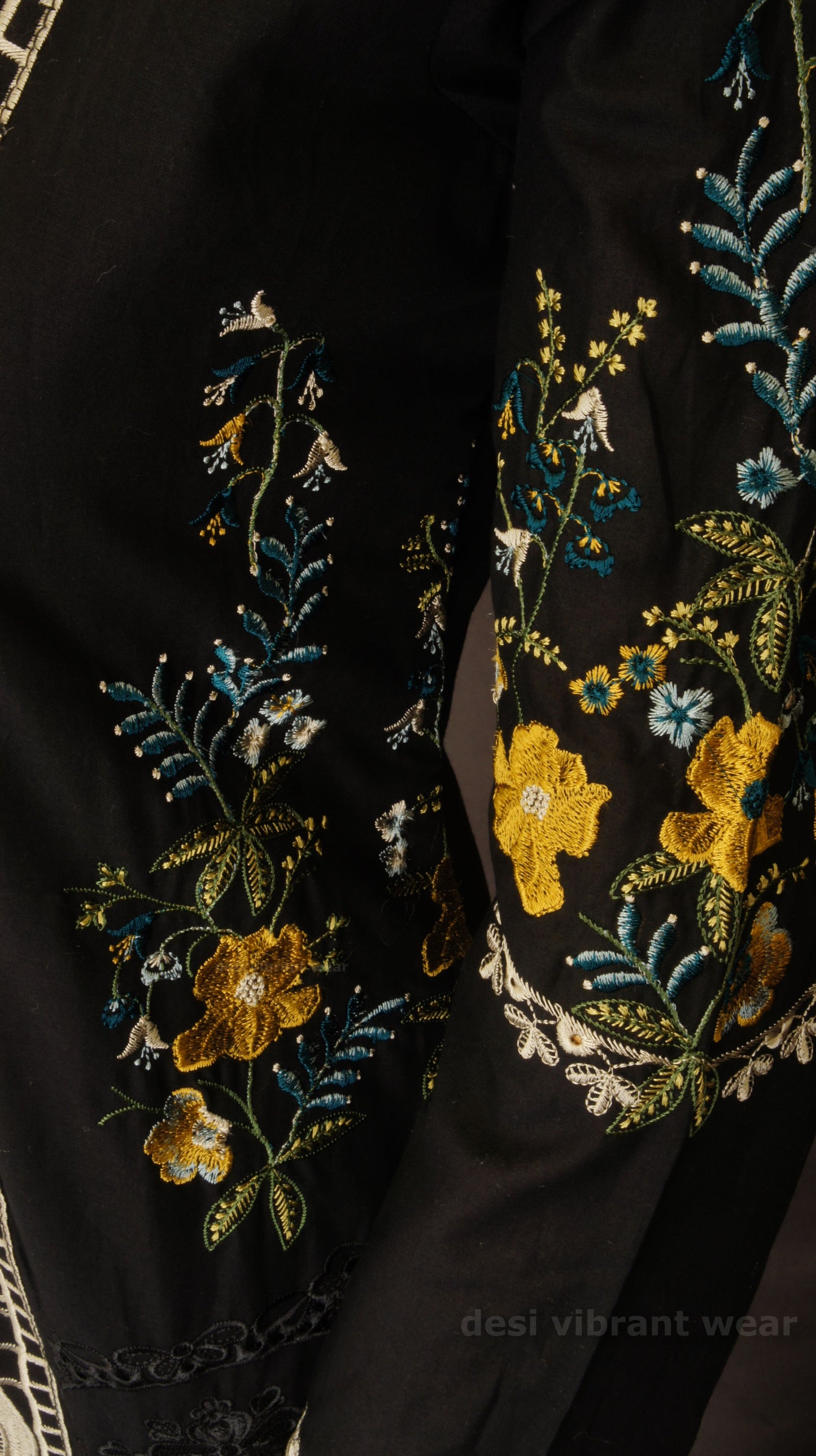 Midnight Black Lawn Suit