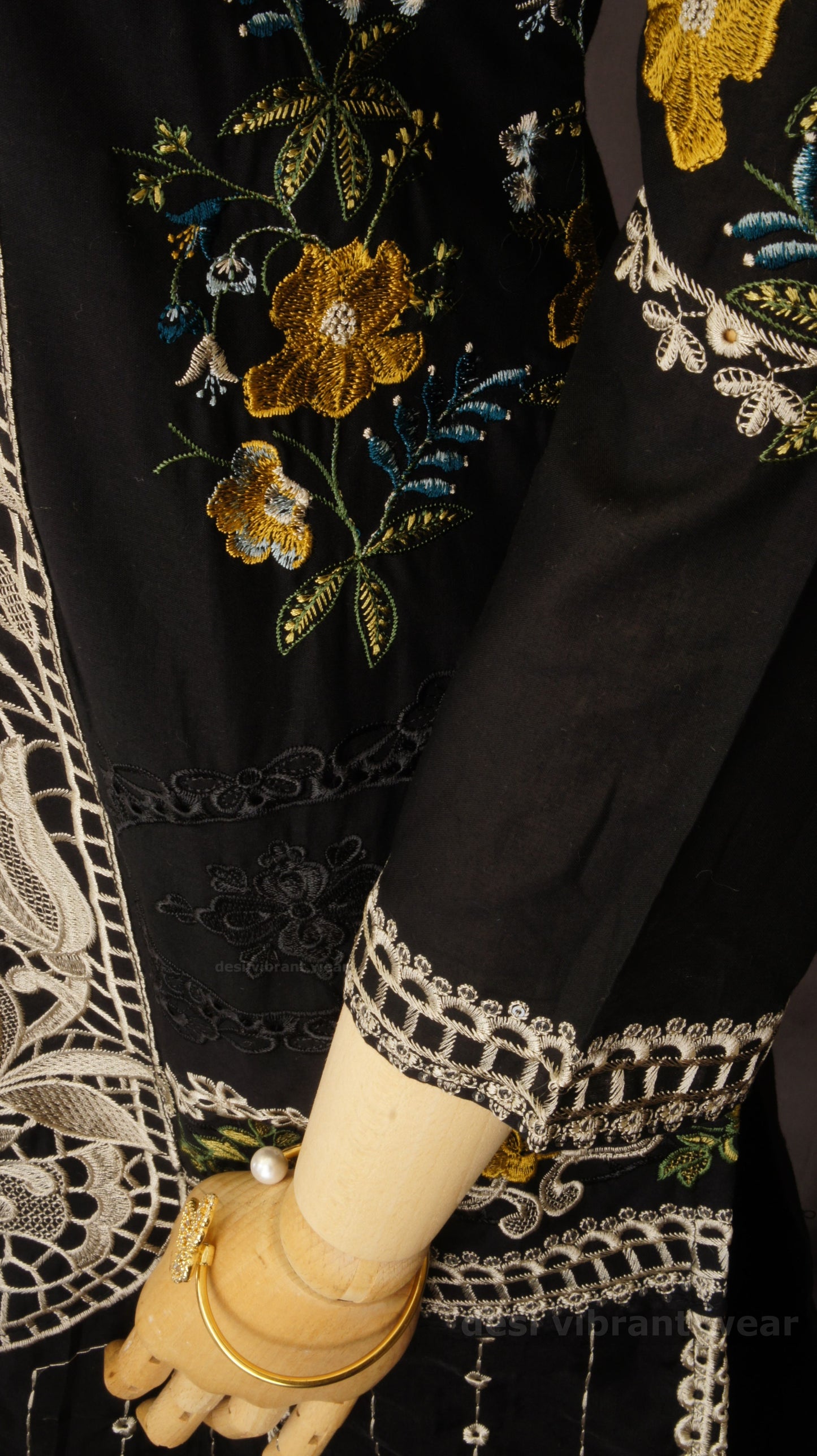 Midnight Black Lawn Suit