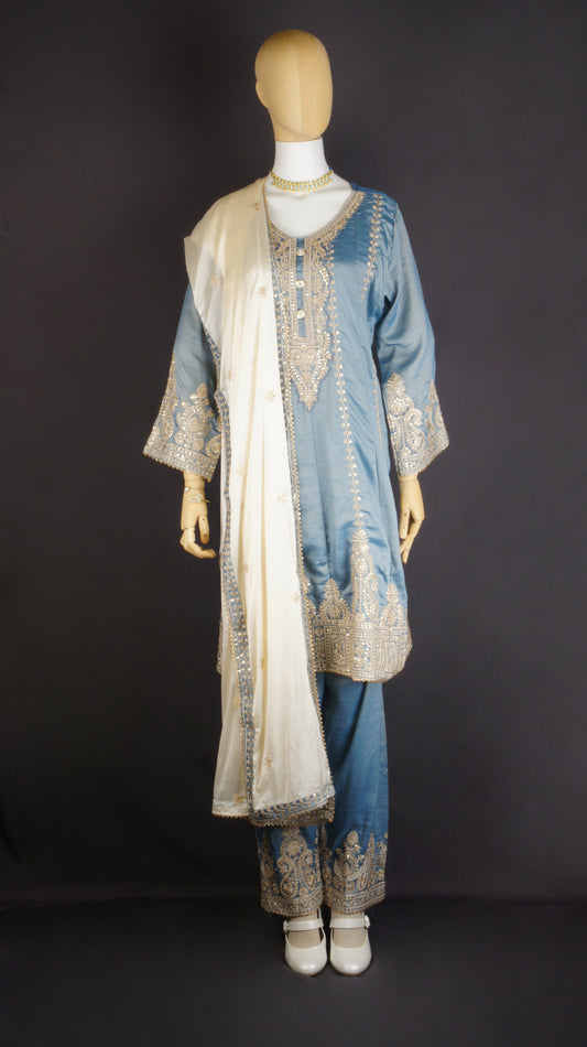 Embroidered Elegance Palazzo