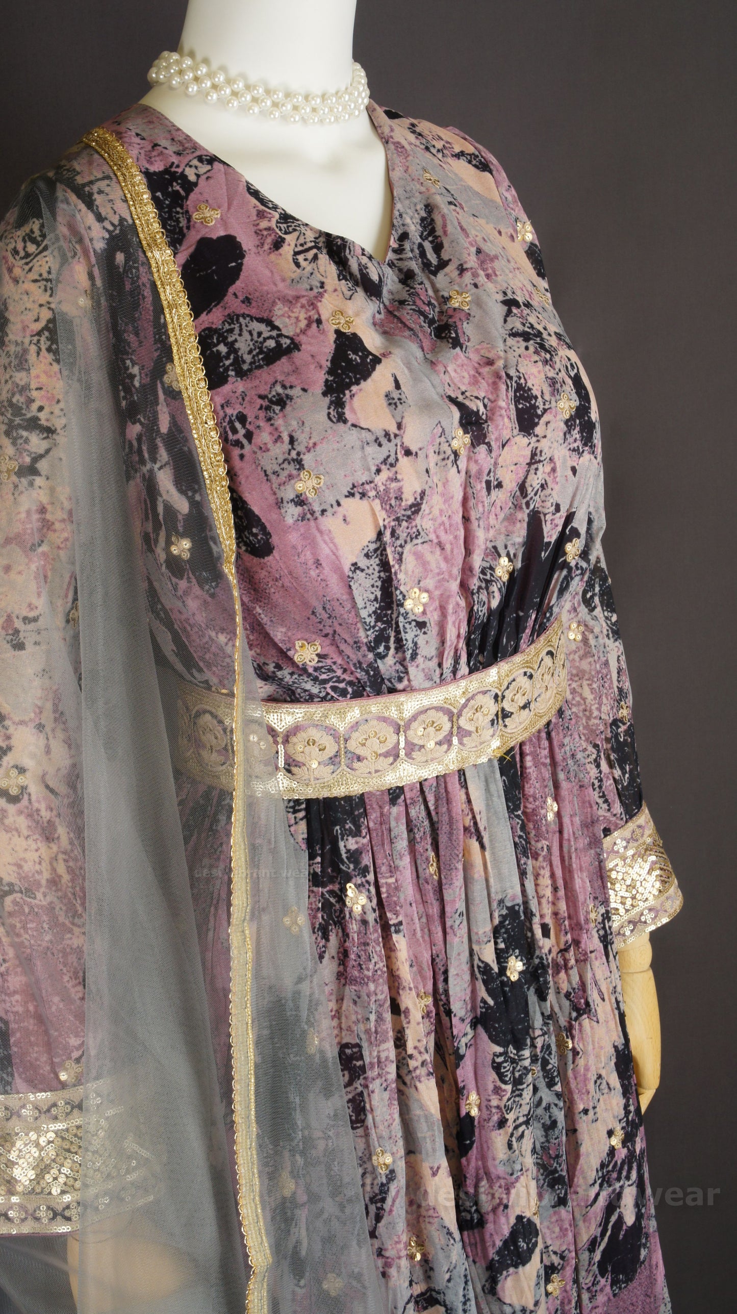 Elegant Embroidered Georgette Anarkali