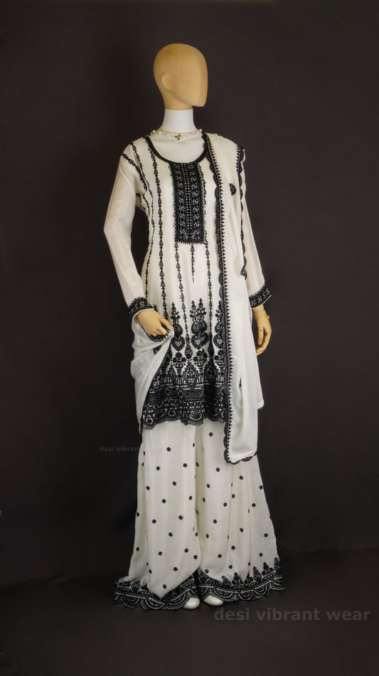 Noor e Chinnon Embroidered Ethnic - White