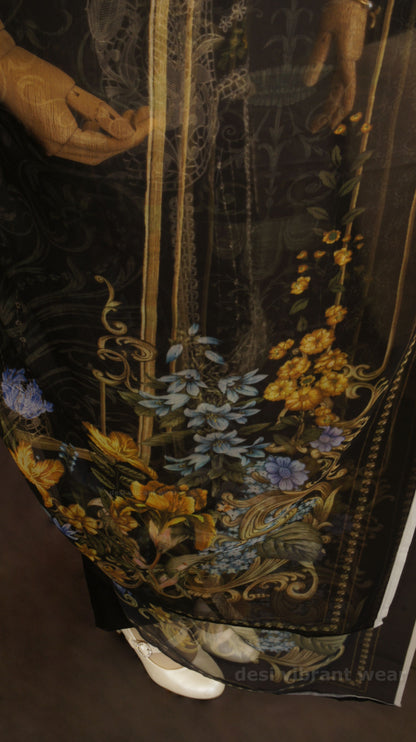 Midnight Black Lawn Suit