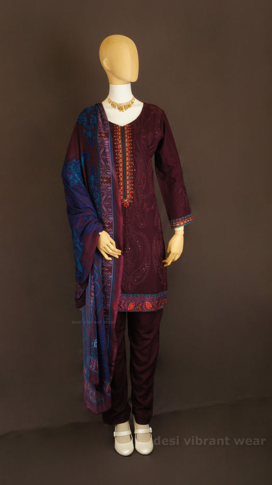 Elegant Rayon Cotton Suit